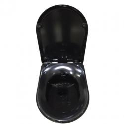 Wandcloset Creavit TP325 Zwart (Exclusief zitting) (Toilet)
