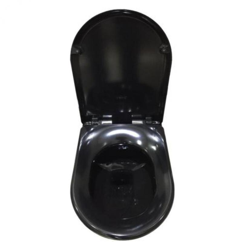 Wandcloset Creavit TP325 Zwart (Exclusief zitting) (Toilet)