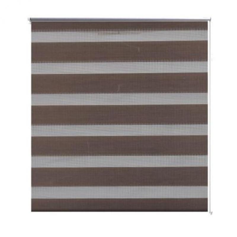 vidaXL Rolgordijn duo 80 x 175 cm koffiebruin