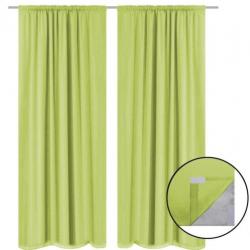 vidaXL Gordijnen verduisterend dubbellaags 140x175 cm groen