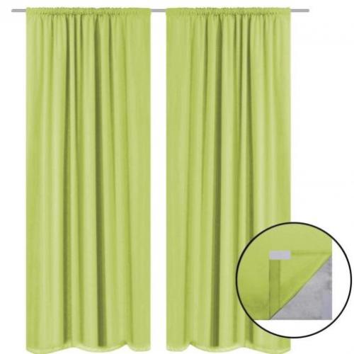 vidaXL Gordijnen verduisterend dubbellaags 140x175 cm groen