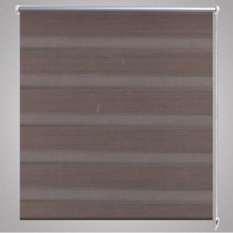 vidaXL Rolgordijn duo 80 x 175 cm koffiebruin