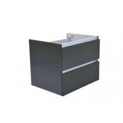 Onderkast Luna 60X47 Hoogglans Grijs(2 Laden)