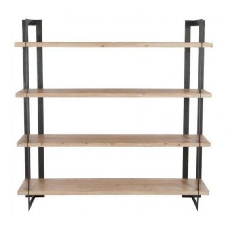 [Webshop] J-Line Boekenkast Silveer 180cm