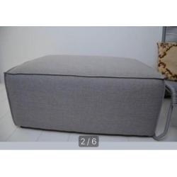 WOOOD hocker / poef grijs, zo goed als nieuw!