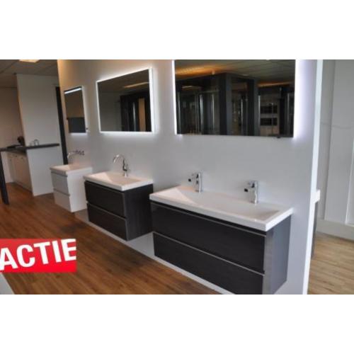 Smal en Ondiep LUXE badmeubel WIESBADEN GREEPLOOS in 3 maat