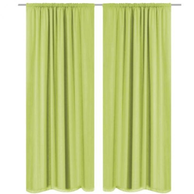 vidaXL Gordijnen verduisterend dubbellaags 140x175 cm groen