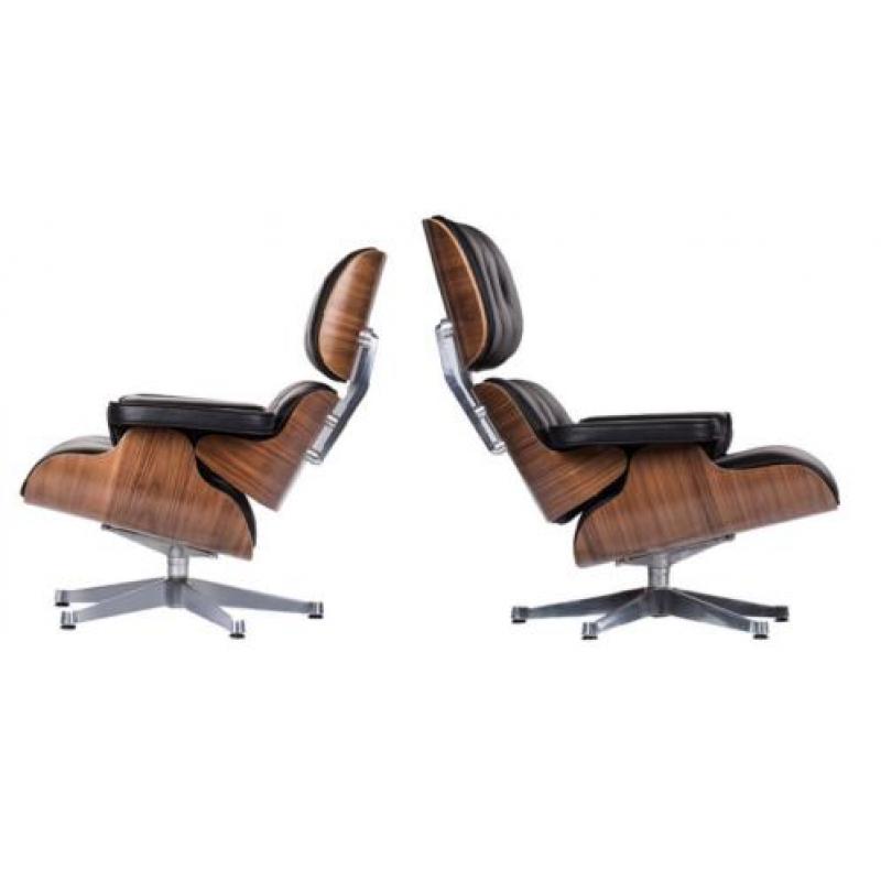 Eames Lounge Chair XL + Hocker -> UNIEK GROTER FORMAAT CHAIR
