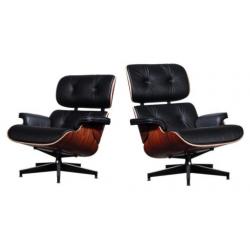 Eames Lounge Chair XL + Hocker -> UNIEK GROTER FORMAAT CHAIR