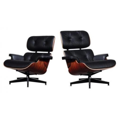 Eames Lounge Chair XL + Hocker -> UNIEK GROTER FORMAAT CHAIR