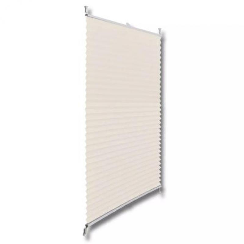 vidaXL Plissé rolgordijn 60x200cm creme