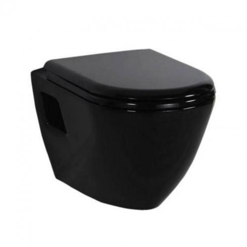 Wandcloset Creavit TP325 Zwart (Exclusief zitting) (Toilet)