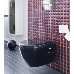 Wandcloset Creavit TP325 Zwart (Exclusief zitting) (Toilet)