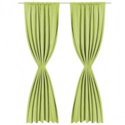 vidaXL Gordijnen verduisterend dubbellaags 140x175 cm groen