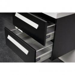 Saniclass Foggia badmeubel 60x45.5cm 0 kraangaten black wood