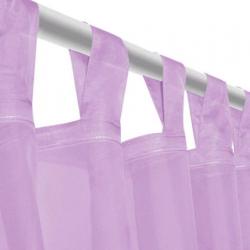 vidaXL Gordijnen voile 140x225 cm lila 2 st