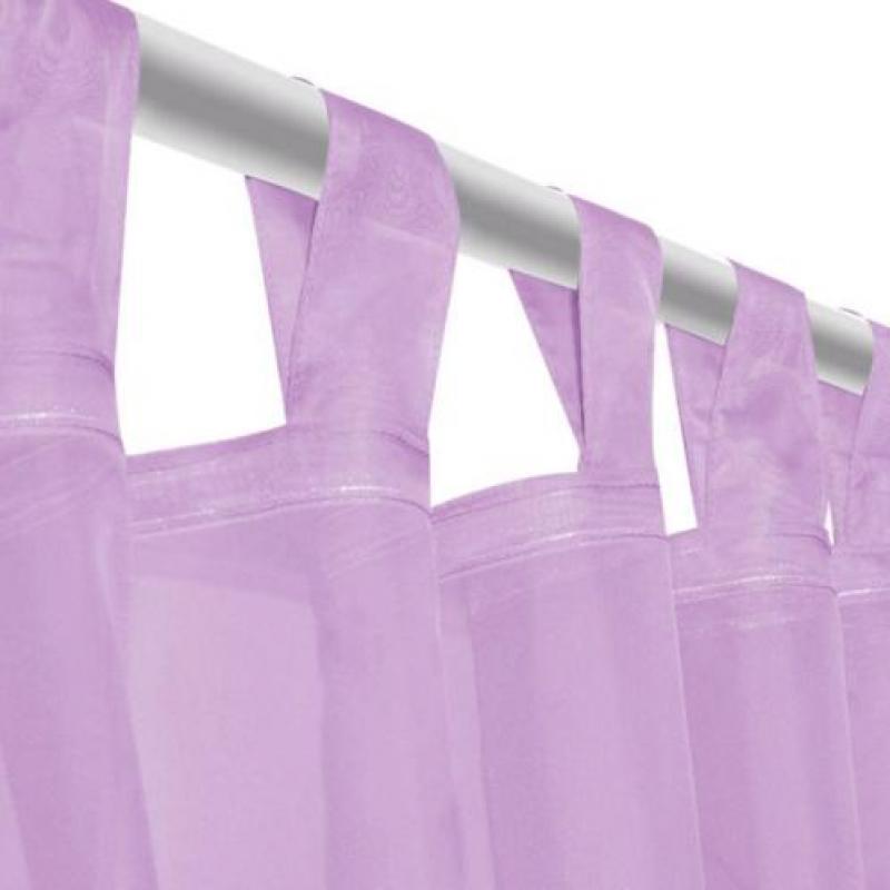 vidaXL Gordijnen voile 140x225 cm lila 2 st