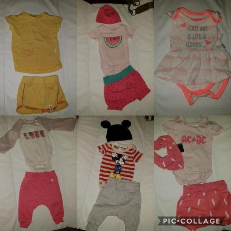 Groot baby meisje kledingpakket maat 50/56 + extra's