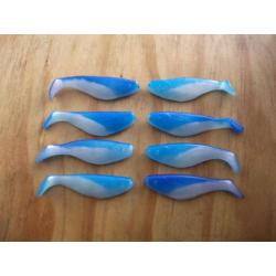 8 stuks nieuwe kunstaas visjes / dropshot visjes / softbaits