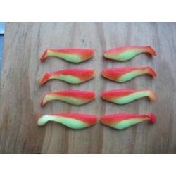 8 stuks nieuwe kunstaas visjes / dropshot visjes / softbaits