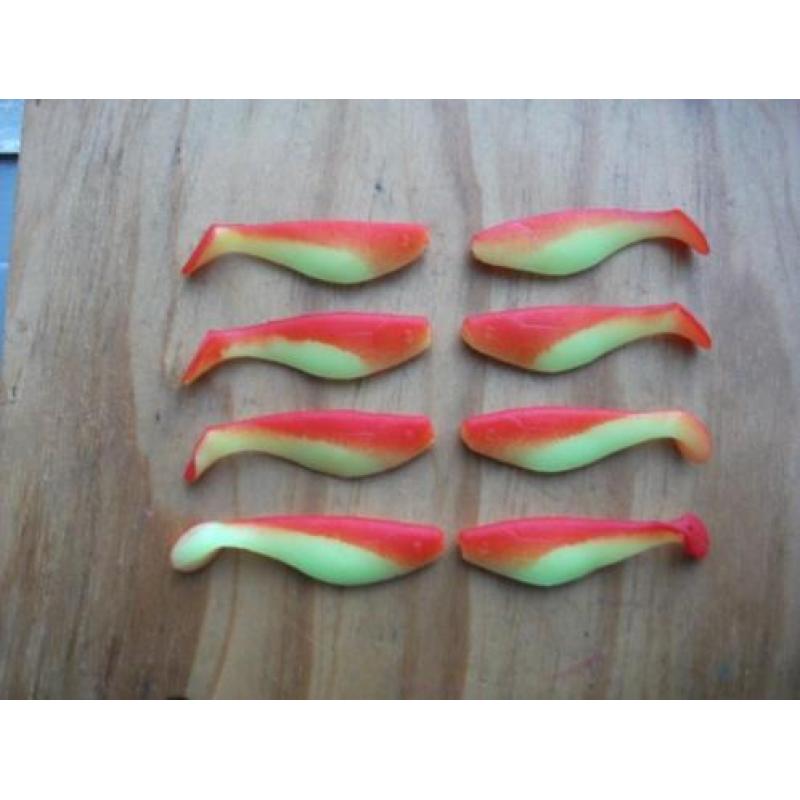 8 stuks nieuwe kunstaas visjes / dropshot visjes / softbaits