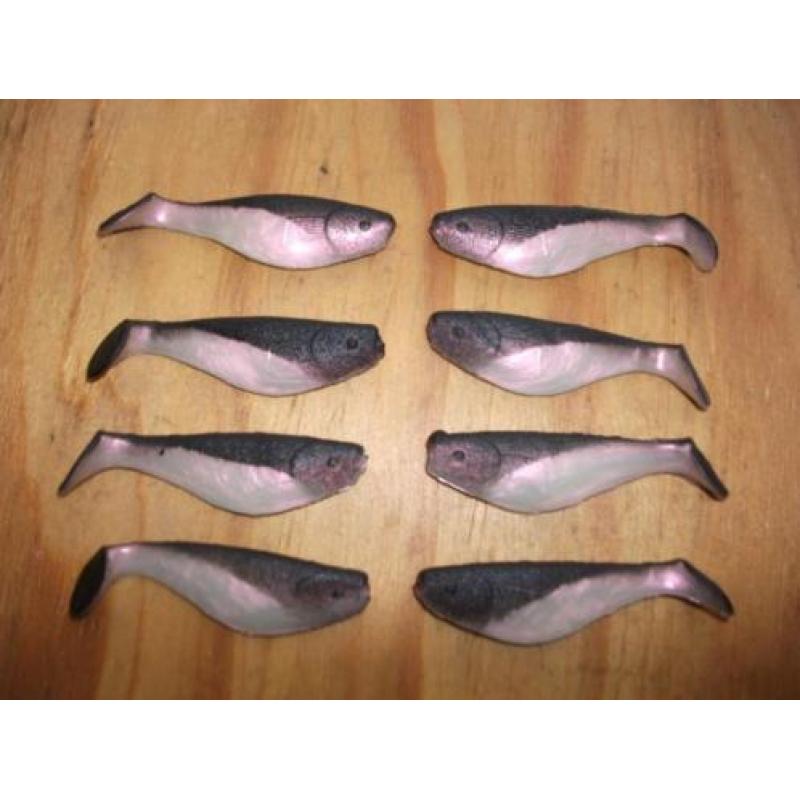 8 stuks nieuwe kunstaas visjes / dropshot visjes / softbaits
