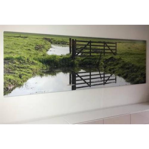 Foto verlijmd achter acrylaat 30x55 cm