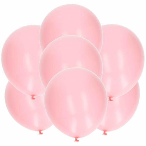 Bellatio Decorations ballonnen - 15x stuks - lichtroze - 27 cm - verjaardag - feestartikelen